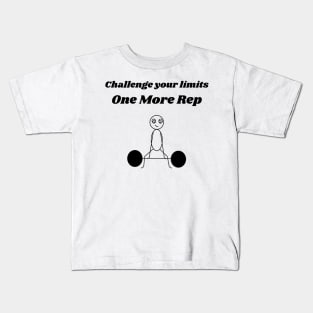 One More Rep Sly the Stick Guy Kids T-Shirt